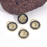 4pcs Stainless Steel Gold Lion Earring Charms 3D Pendant
