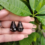 4pcs Natural Dzi Beads Carved Buddha Head Inlaid Turquoise Agate Bulk