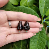 4pcs Natural Dzi Beads Carved Buddha Head Inlaid Turquoise Agate Bulk