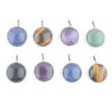 Natural Stone Dangle Pendants Tree of Life Round Beads Jewelry Gift