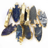 4pcs Natural Stone Crystal Arrow Rough Necklace Pendant DIY Healing Charm