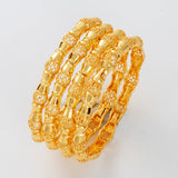 4pcs Nigerian Wedding Jewelry Dubai Bangles Ethiopian Bangles & Bracelets