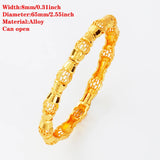 4pcs Nigerian Wedding Jewelry Dubai Bangles Ethiopian Bangles & Bracelets