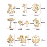4pcs Brass Mushroom Charms for Jewelry Making