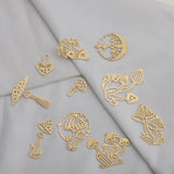 4pcs Brass Mushroom Charms for Jewelry Making