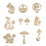 4pcs Brass Mushroom Charms for Jewelry Making