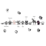 4pcs Stainless Steel 5mm Hole Slider Animal Beads Charms for Pando Bracelet