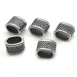 4pcs Stainless Steel Carved Spacer Tube Beads for Jewelry Making