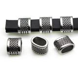 4pcs Stainless Steel Carved Spacer Tube Beads for Jewelry Making