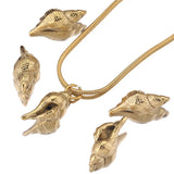 4pcs Stainless Steel Conch Beads Charms Pendant Connectors DIY Necklace Earrings