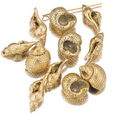 4pcs Stainless Steel Conch Beads Charms Pendant Connectors DIY Necklace Earrings
