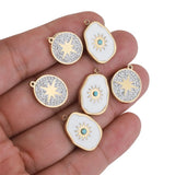 Stainless Steel Starlight Earring Charms Oval Pendant DIY Jewelry Making
