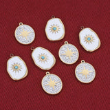 Stainless Steel Starlight Earring Charms Oval Pendant DIY Jewelry Making