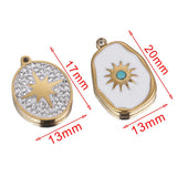 Stainless Steel Starlight Earring Charms Oval Pendant DIY Jewelry Making