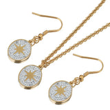 Stainless Steel Starlight Earring Charms Oval Pendant DIY Jewelry Making