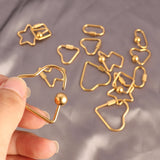 4pcs Stainless Steel Star Screw Clasps DIY Jewelry Making Chain Lock Hook
