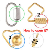 4pcs Stainless Steel Star Screw Clasps DIY Jewelry Making Chain Lock Hook