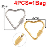4pcs Stainless Steel Star Screw Clasps DIY Jewelry Making Chain Lock Hook