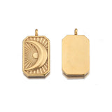 4pcs Stainless Steel Sun Moon Charms Pendant for DIY Jewelry