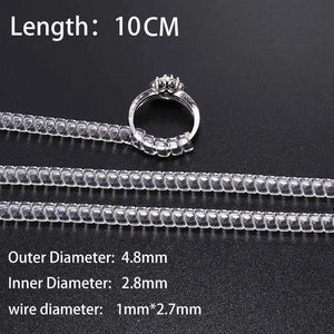 4pcs Transparent Ring Size Adjuster Guard Reducer Resizing Tools