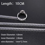 4pcs Transparent Ring Size Adjuster Guard Reducer Resizing Tools