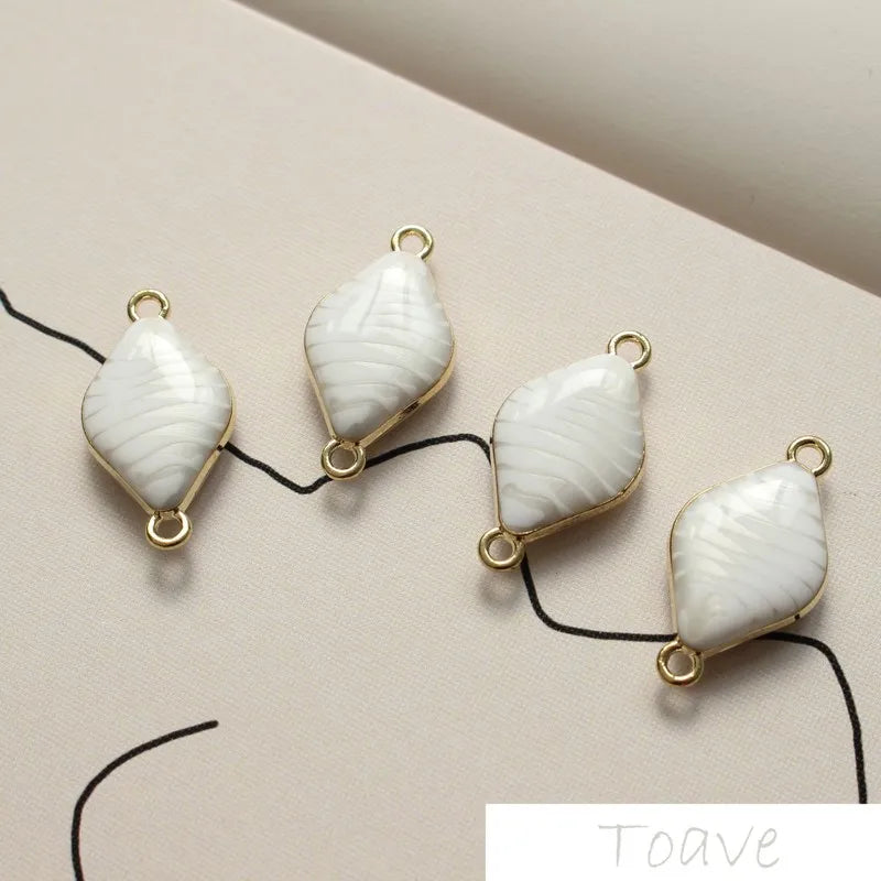 4pcs Water Ripple Double Hanging Earring Material DIY Accessories