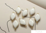 4pcs Water Ripple Double Hanging Earring Material DIY Accessories