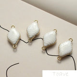 4pcs Water Ripple Double Hanging Earring Material DIY Accessories