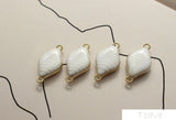 4pcs Water Ripple Double Hanging Earring Material DIY Accessories