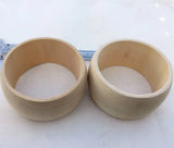 4pcs Unfinished Wooden Bangle Bracelet For Women Gift