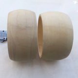 4pcs Unfinished Wooden Bangle Bracelet For Women Gift