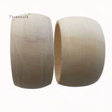 4pcs Unfinished Wooden Bangle Bracelet For Women Gift