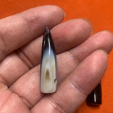 4pcs Agate Beads Wolf Tooth Shape Brown Taki DIY