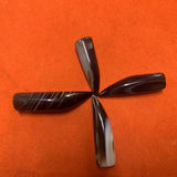 4pcs Agate Beads Wolf Tooth Shape Brown Taki DIY