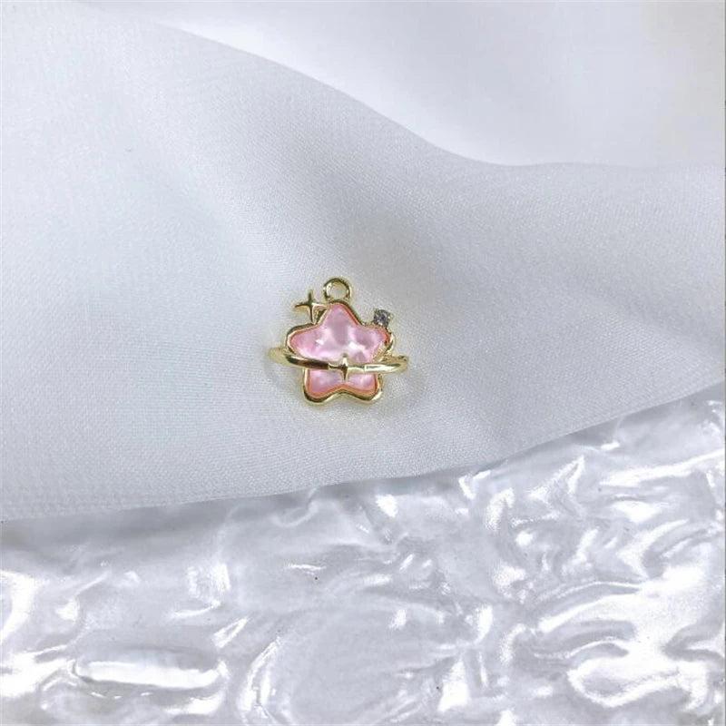 4pcs/lot Crystal Star Charms Connectors for DIY Earrings Necklace Pendant