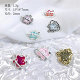 4pcs/lot Crystal Star Charms Connectors for DIY Earrings Necklace Pendant