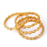 4pcs Dubai Wedding Jewelry Ethiopian Bangles & Bracelets