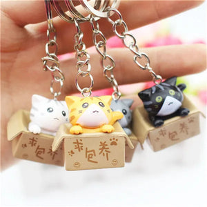 Random Mixed Style Cat Key Rings Chains for Bag Car Keychain