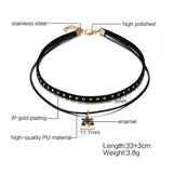 4pcs/lots Choker Necklace Leather Jewelry for Women