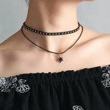 4pcs/lots Choker Necklace Leather Jewelry for Women