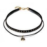 4pcs/lots Choker Necklace Leather Jewelry for Women