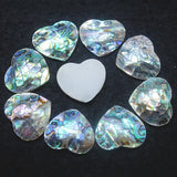 4pcs Abalone Shell Heart Cabochons 20mm Mother of Pearl Beads for DIY Jewelry