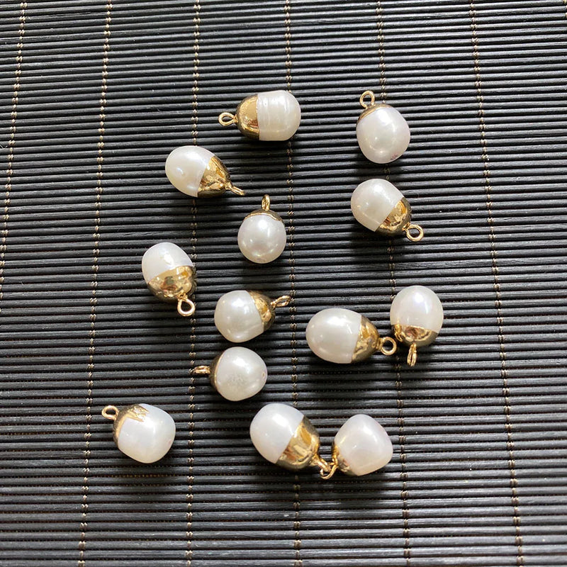 4pcs Natural Freshwater Baroque Pearls DIY Charm 10-17mm