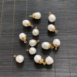 4pcs Natural Freshwater Baroque Pearls DIY Charm 10-17mm