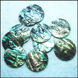 4pcs 28mm Round Abalone Shell Pendants for DIY Jewelry Making