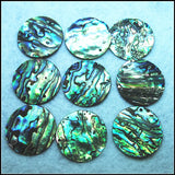 4pcs 28mm Round Abalone Shell Pendants for DIY Jewelry Making