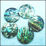 4pcs 28mm Round Abalone Shell Pendants for DIY Jewelry Making