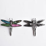 Dragonfly Abalone Shell Brooch/Pendant 60x50mm