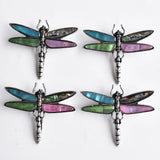 Dragonfly Abalone Shell Brooch/Pendant 60x50mm