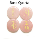 4pcs Reiki Healing Stone 5x25mm 10Colors Symbols of Religion No Hole